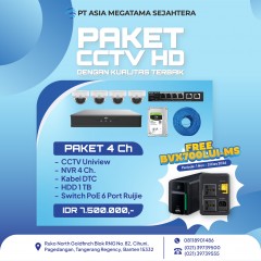 PAKET CCTV HD 4 CHANNEL