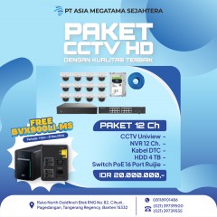 PAKET CCTV HD 12 CHANNEL