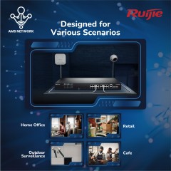 Ruijie RG-ES126FGS-P, 24-Port 10/100 Mbps with 2-Port Gigabit Unmanaged PoE Switch