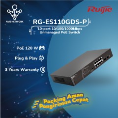 Ruijie RG-ES110GDS-P 10-port 10/100/1000Mbps Unmanaged PoE Switch