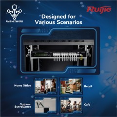 Ruijie RG-ES126S-P V2, 24-Port 10/100 Mbps 2-Port Gigabit PoE Switch