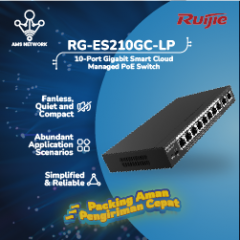Ruijie RG-ES210GC-LP Cloud Managed Smart POE Switch 10 Port Gigabit
