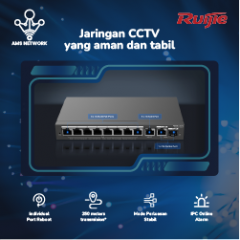 Ruijie RG-ES210GS-P, 10-Port Gigabit Smart Cloud Managed PoE Switch