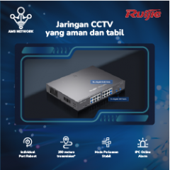 Ruijie RG-ES218GC-P 18-Port Gigabit Smart Cloud Mananged PoE Switch